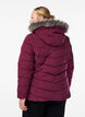 Kort pufferjacka med huva, M&ouml;rk Bordeaux, Model image number 2