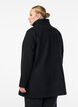 Kort kappa med a-linjeformad passform, Svart, Model image number 2