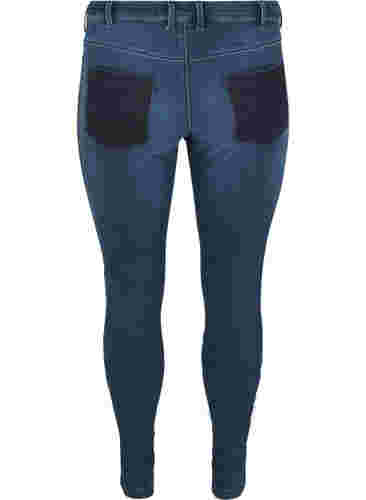 Superslim Amy jeans med hög midja, Dark blue, Packshot image number 1