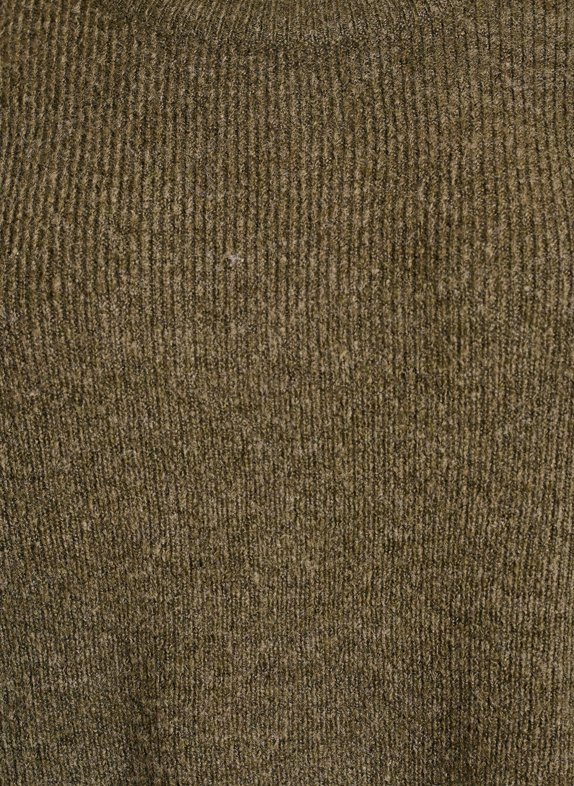 Zizzi Melerad stickad blus med rund hals, Gr&ouml;n, Packshot image number 2