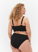 Crêppad bikinitrosa med hög midja, Black, Model image number 1