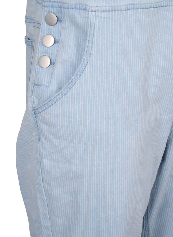 Randiga denim h&auml;ngselbyxor?, Bl&aring;, Packshot image number 3