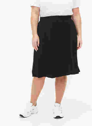 2-pack kjolar i viskos, Black / Black Y/D, Model image number 2