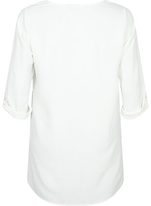 A-formad tunika med 3/4 ärmar, Bright White, Packshot image number 1