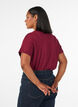 Randig t-shirt i viskos med rund halsringning, R&ouml;d, Model image number 2