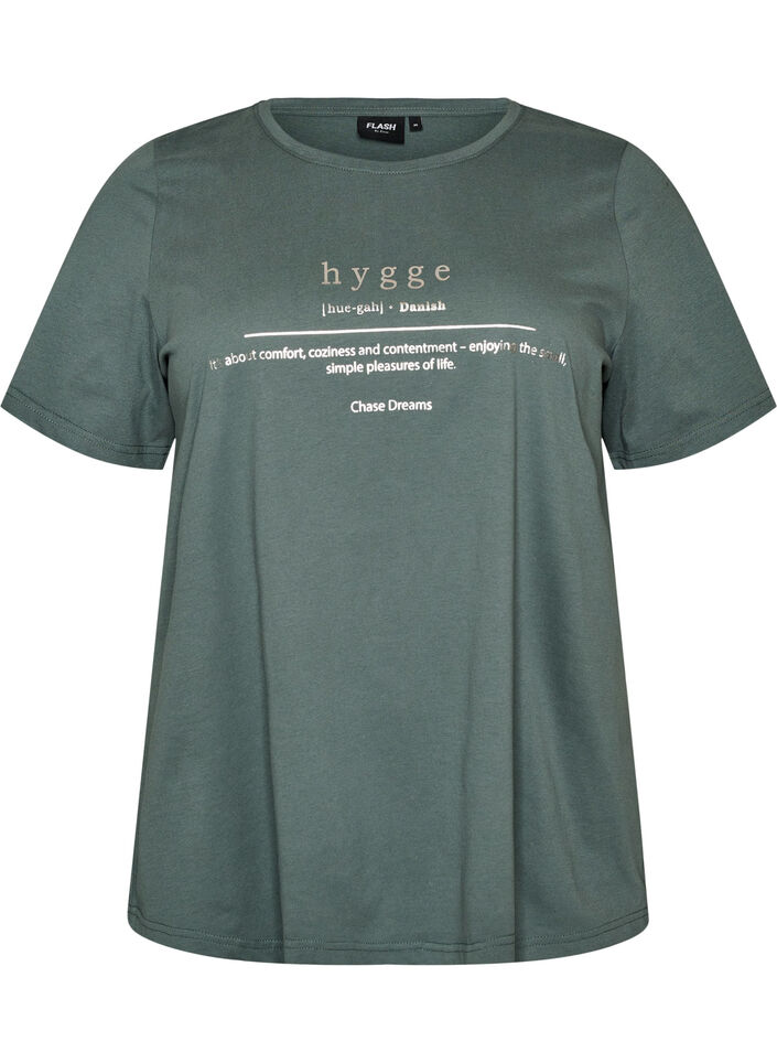 T-shirt med tryck, Gr&ouml;n, Packshot image number 0