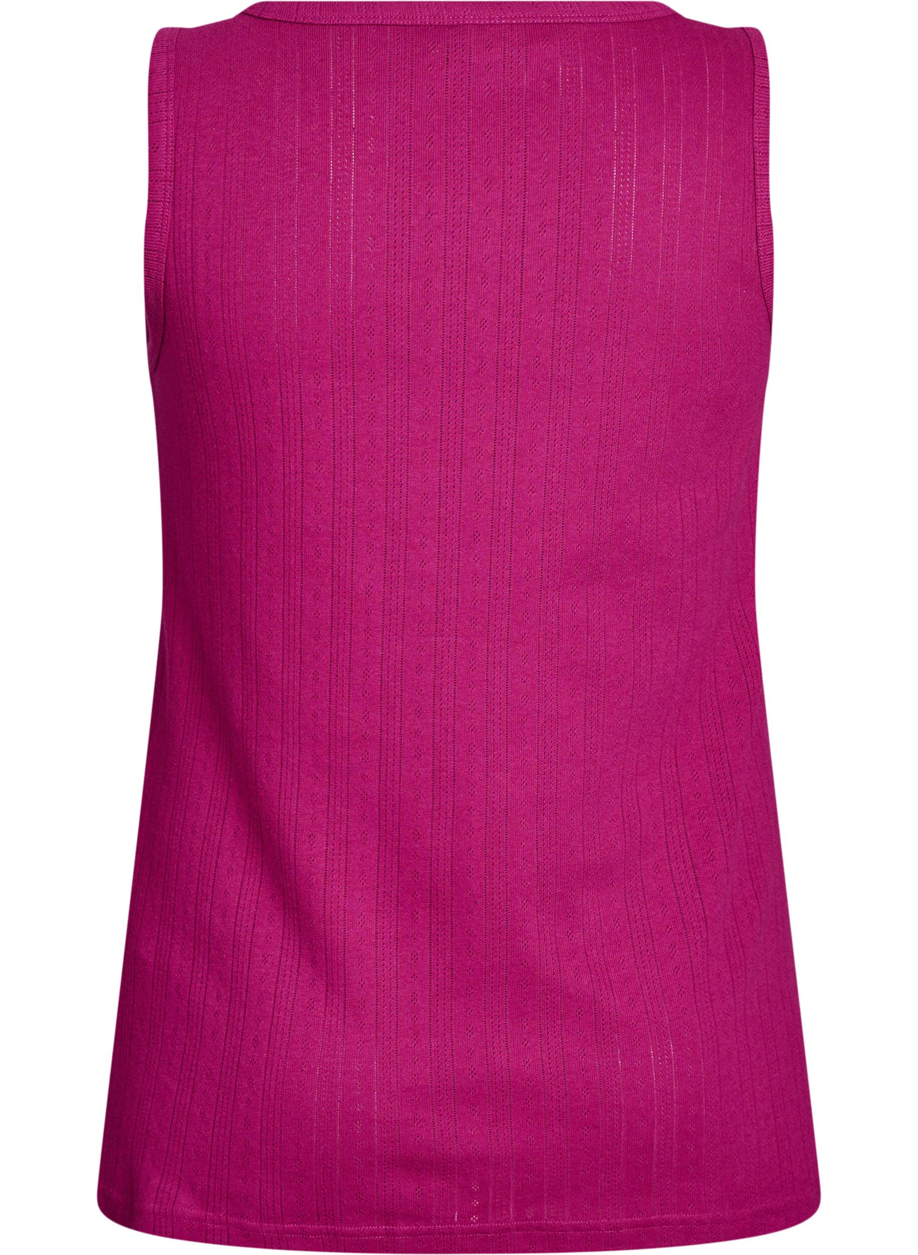 ZizziNattlinne i ekologisk bomull med texturerat m&ouml;nster, Rosa, Packshot image number 1