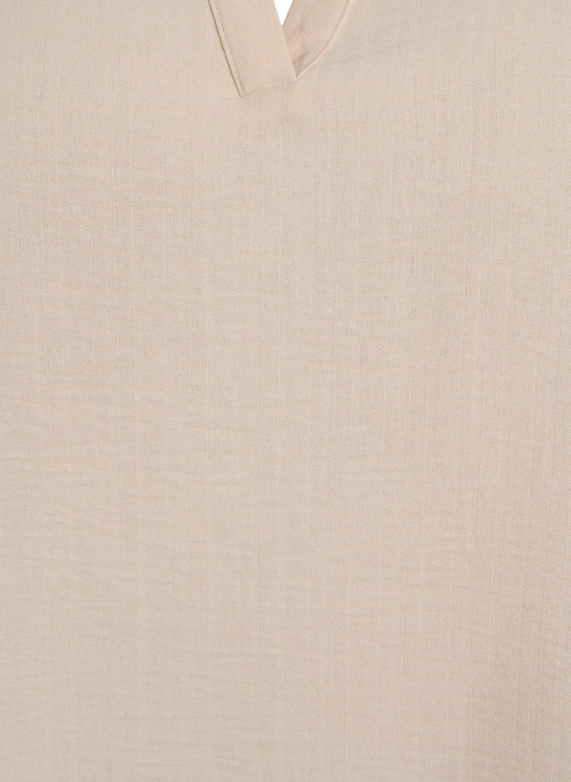 Zizzi L&ouml;s blus med korta &auml;rmar, Beige, Packshot image number 2