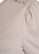 Blus med knappdetalj och korta puff&auml;rmar, Beige, Packshot image number 3