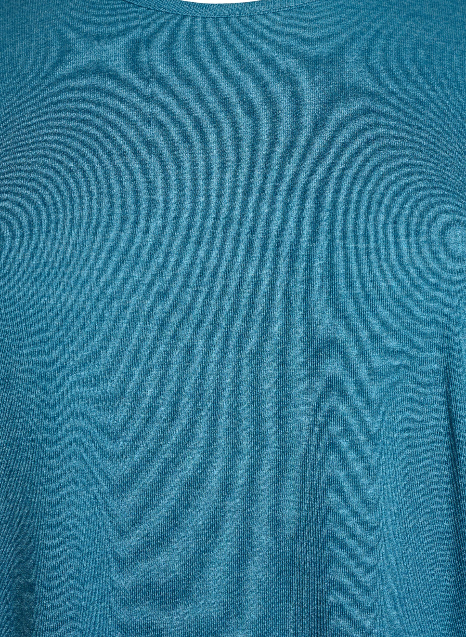 ZizziJerseyblus med 3/4-&auml;rm, Bl&aring;, Packshot image number 2