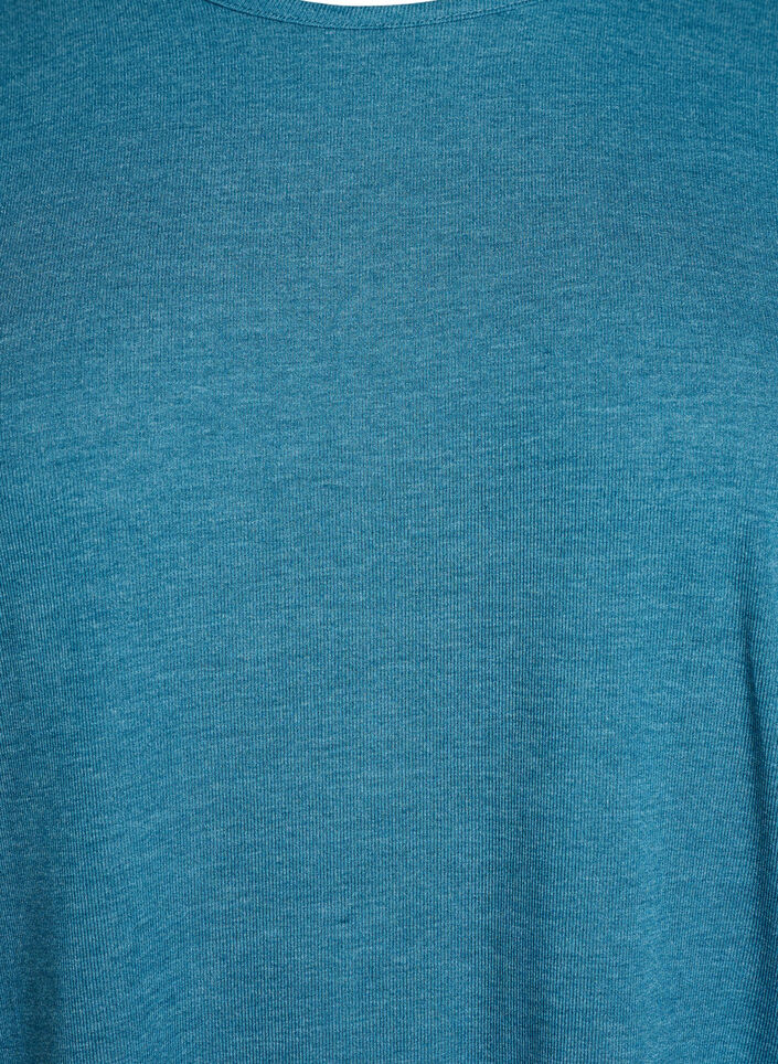 Jerseyblus med 3/4-&auml;rm, Bl&aring;, Packshot image number 2