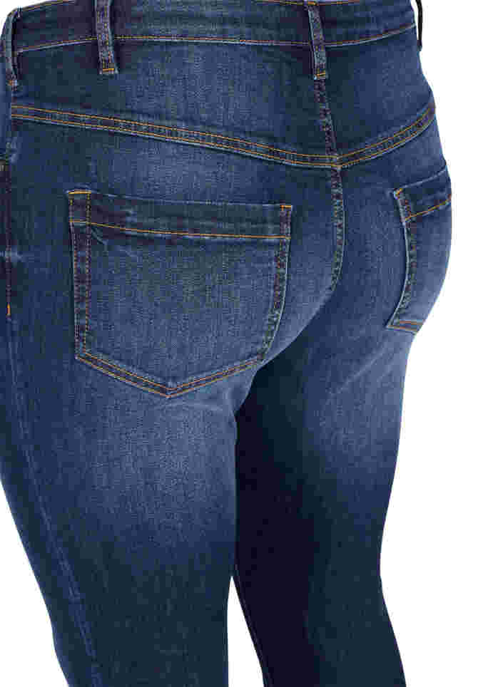 Super slim fit Amy jeans med hög midja, Dark blue, Packshot image number 3