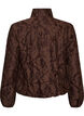 Bomberjacka i blommig jacquard, Brun, Packshot image number 1