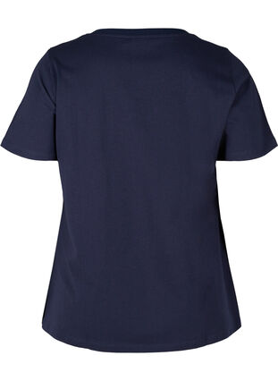 T-shirt med julmotiv i bomull, Night Sky Pingvin, Packshot image number 1