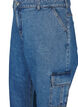 Cargojeans med hög midja, Blue Denim, Packshot image number 2