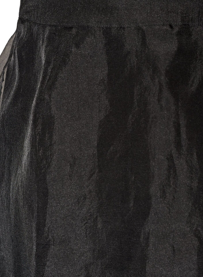 L&aring;ng kjol i organza-look, Svart, Packshot image number 2