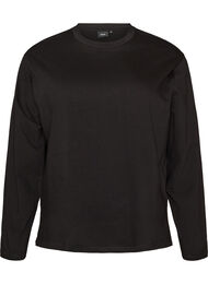 Bas-t-shirt med l&aring;nga &auml;rmar, Svart
