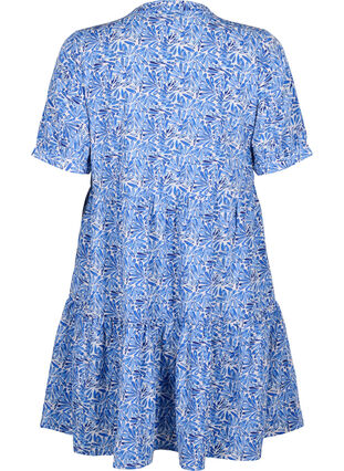 FLASH - A-linjeformad klänning med tryck, White Blue AOP, Packshot image number 1