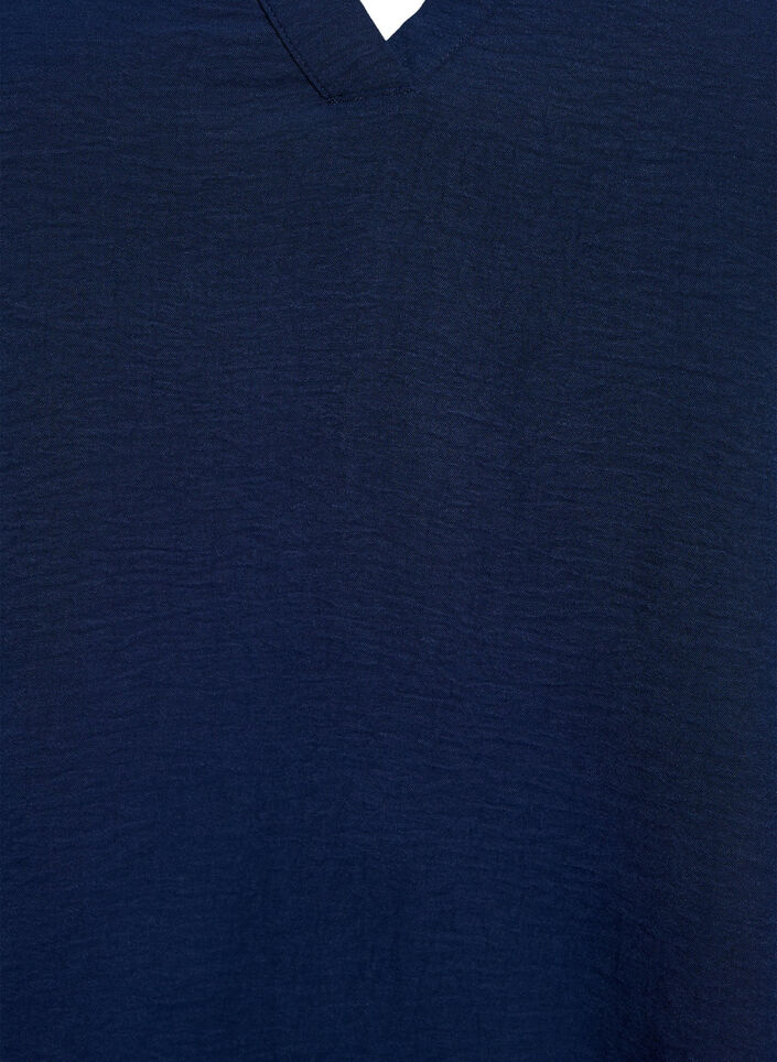 Blus med 3/4-&auml;rm, Bl&aring;, Packshot image number 2