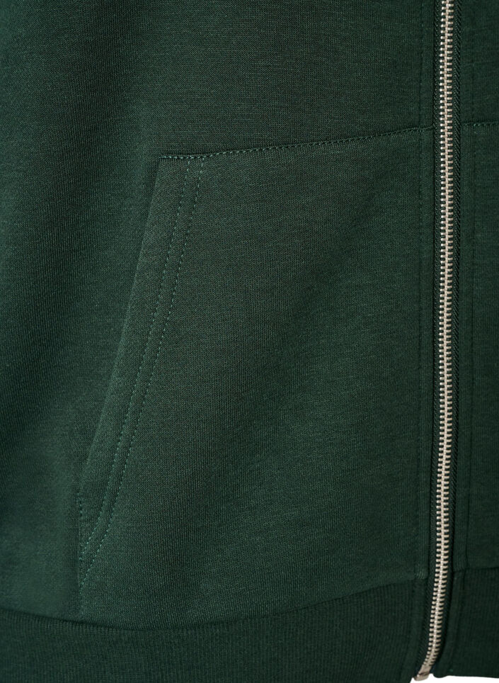 Huvtr&ouml;ja med dragkedja och fickor, Gr&ouml;n, Packshot image number 3