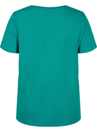 Kortärmad bomulls t-shirt med tryck, Parasailing Flock, Packshot image number 1