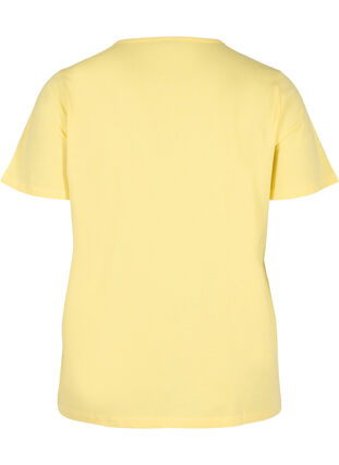 Kortärmad t-shirt med broderi anglasie, Goldfinch Mel., Packshot image number 1