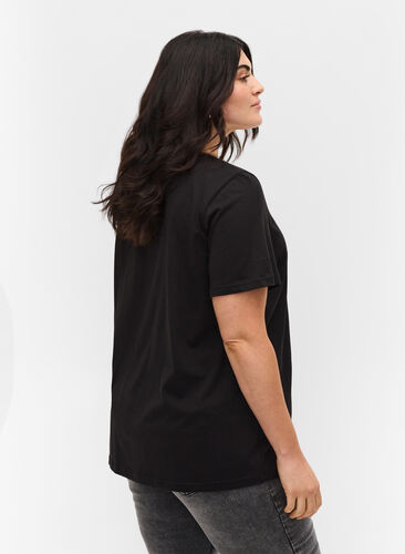 T-shirt i bomull med tryck, Black Embrace, Model image number 1