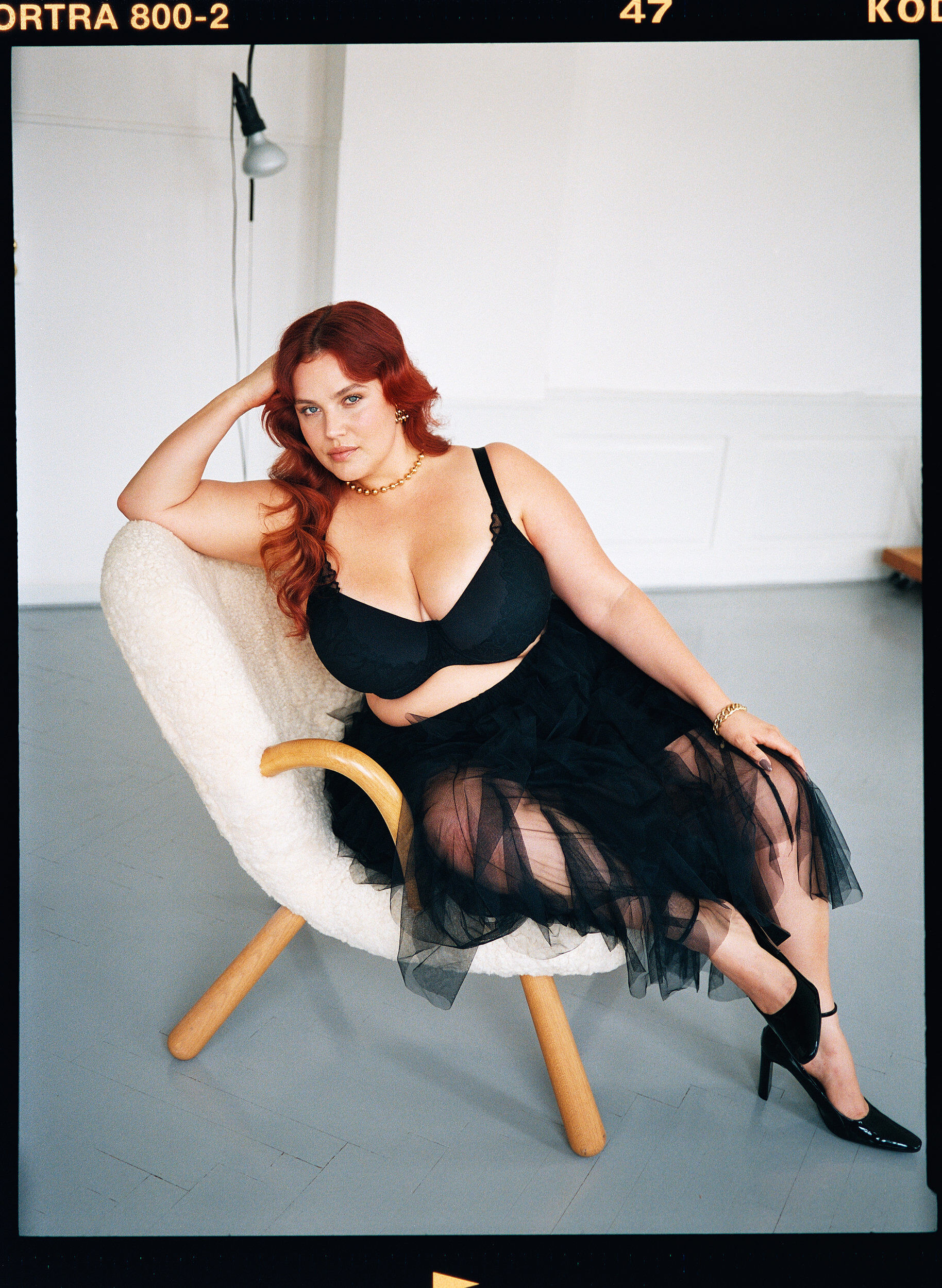 Zizzi Vadderad BH i spets, Svart, Image image number 0