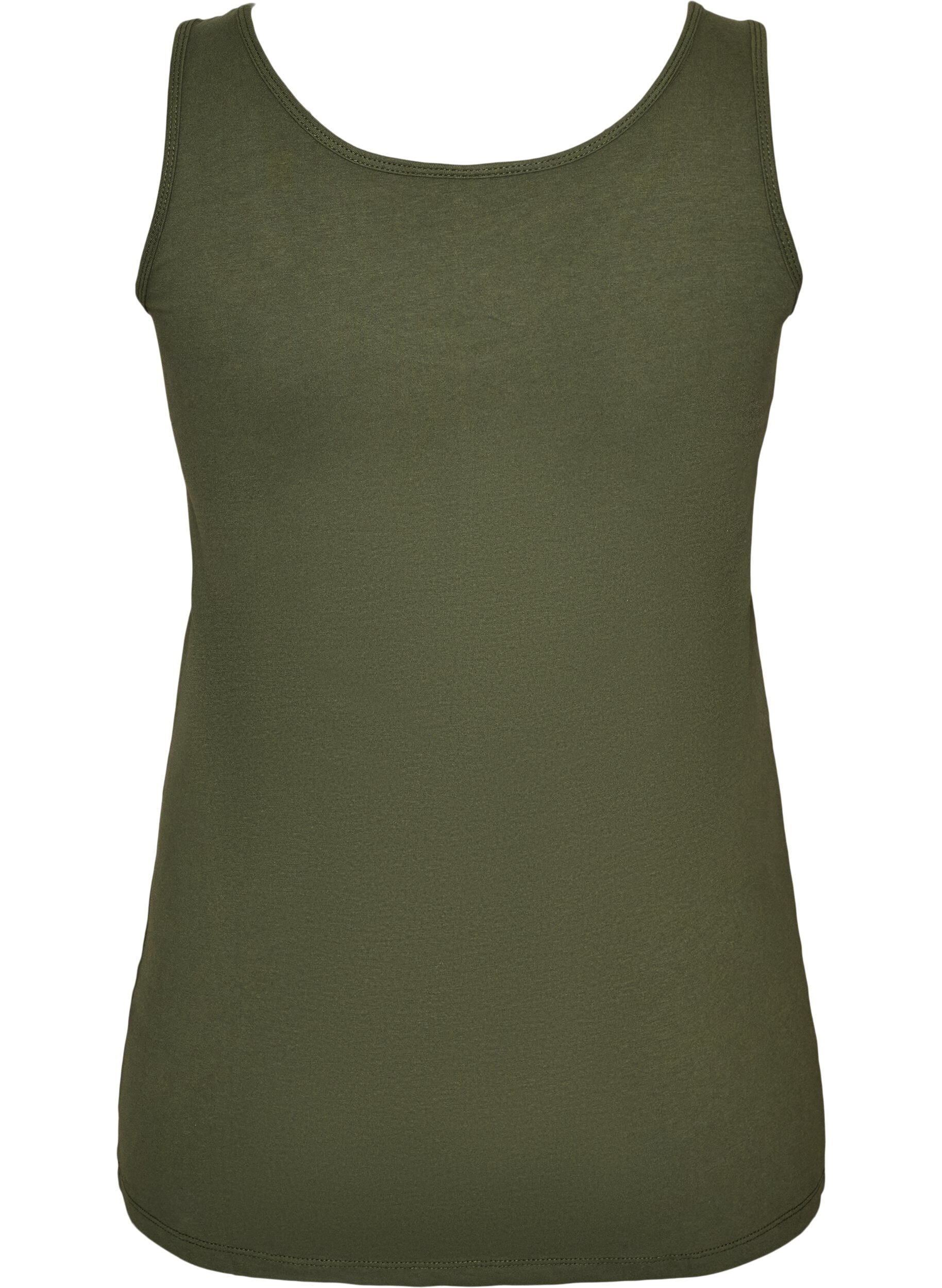 ZizziSolid f&auml;rg bas topp i bomull, Gr&ouml;n, Packshot image number 1