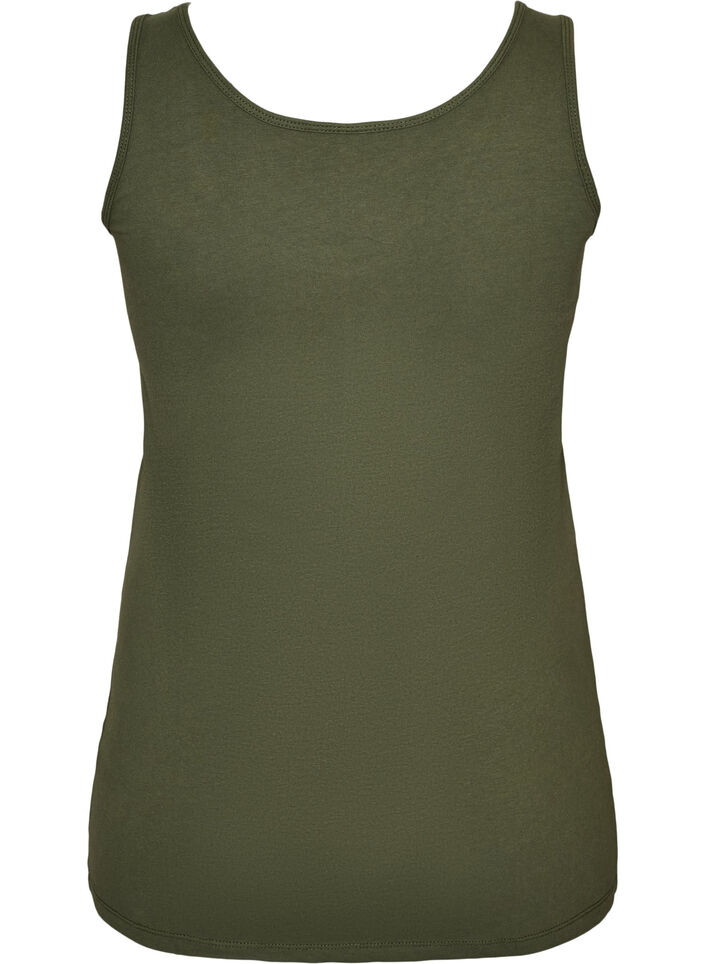Solid f&auml;rg bas topp i bomull, Gr&ouml;n, Packshot image number 1