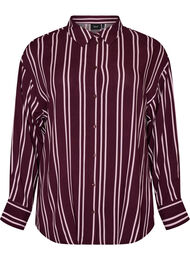 Randig nattskjorta, M&ouml;rk Bordeaux