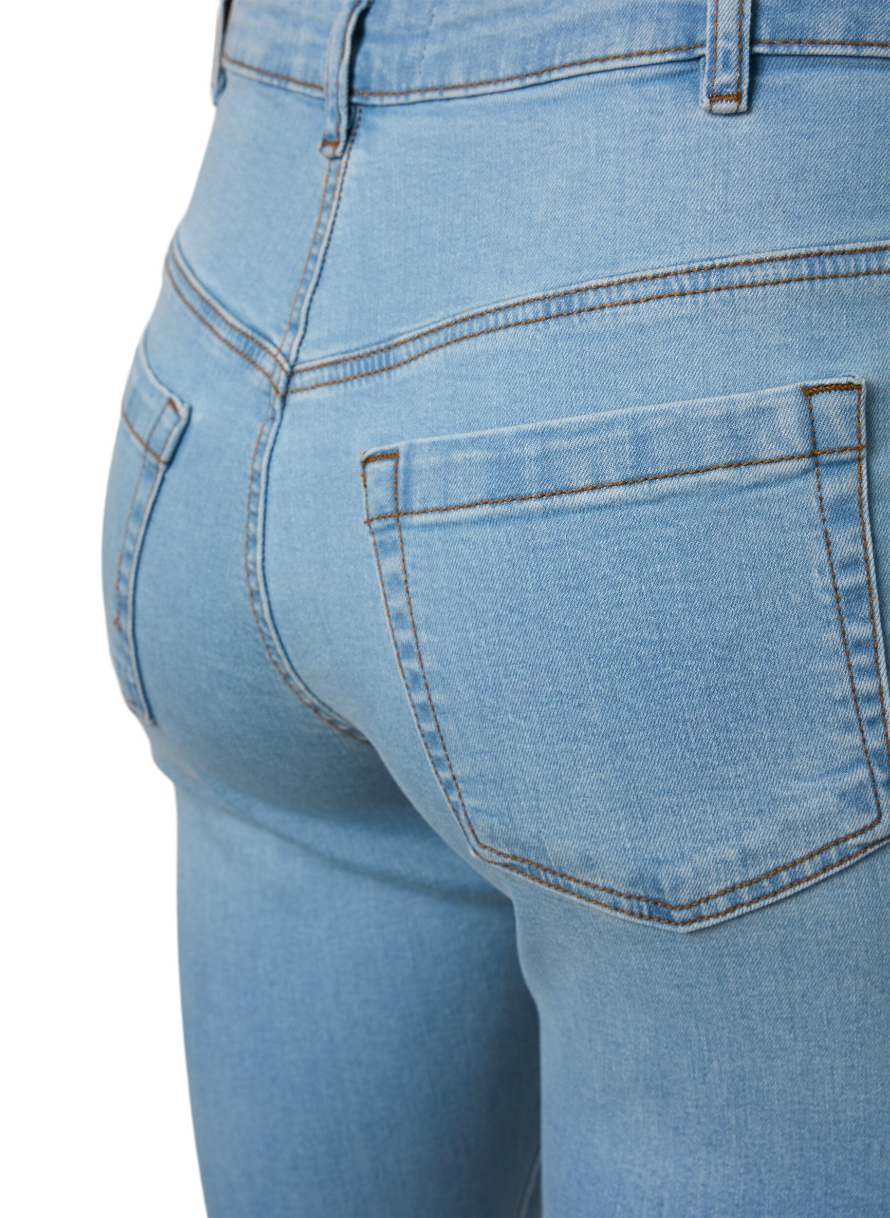 Zizzi Ellen bootcut jeans med h&ouml;g midja, Bl&aring;, Packshot image number 3