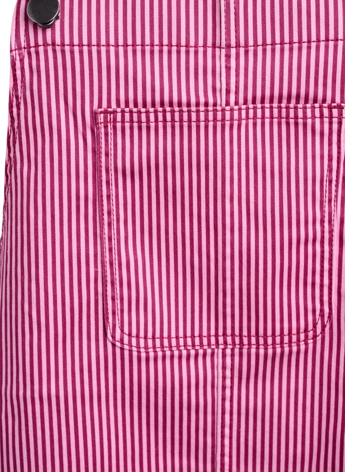 Kort hängselklänning med ränder, Red Stripe, Packshot image number 2