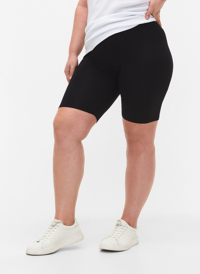 Enf&auml;rgad cykelbyxa, Svart, Model image number 0