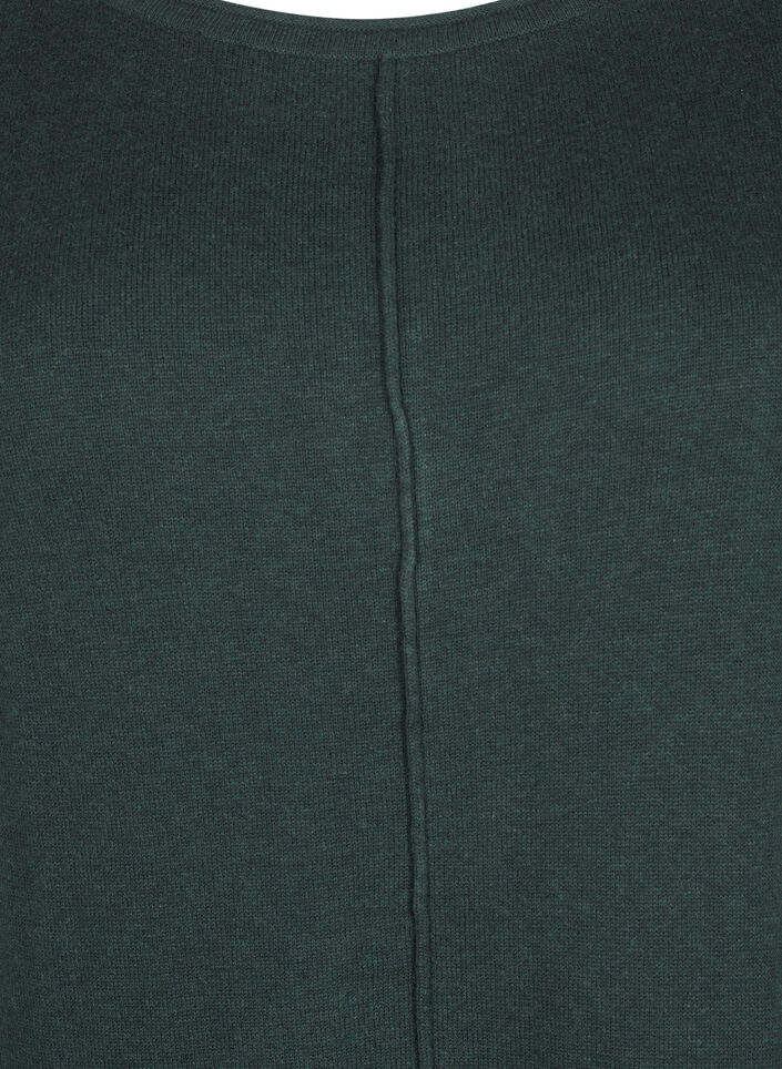 Stickad klänning i bomull-viskosblandning, Grön, Packshot image number 2