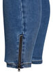 Croppade Amy jeans med dragkedja, Bl&aring;, Packshot image number 4