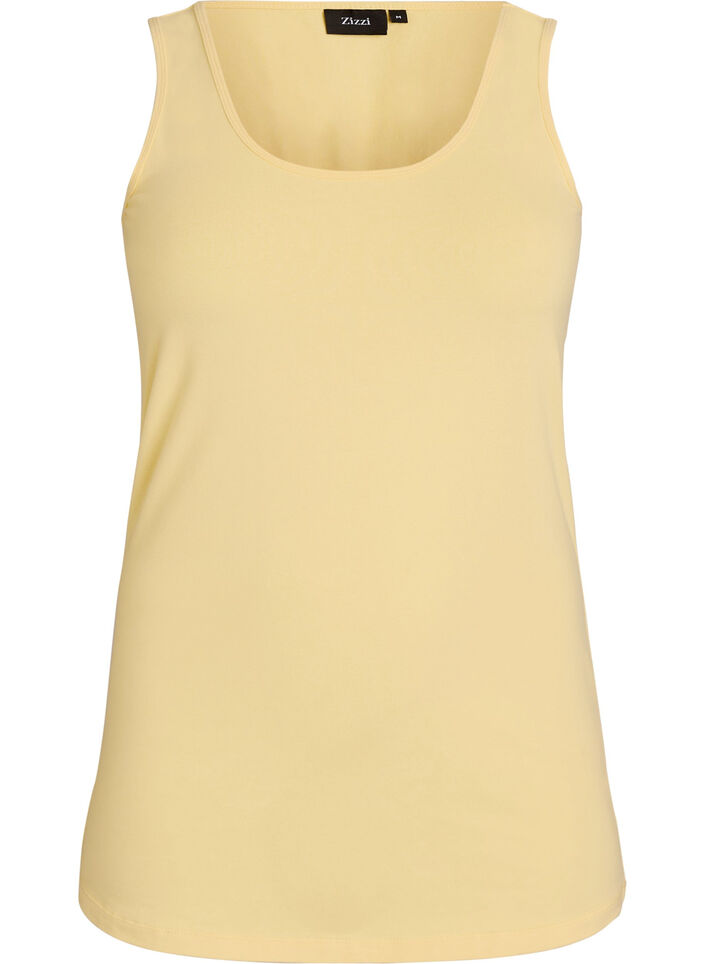 Solid f&auml;rg bas topp i bomull, Gul, Packshot image number 0