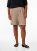 Shorts med fickor och h&ouml;g midja, Brun, Model image number 3
