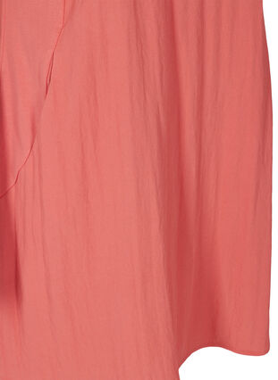 Kortärmad viskosklänning med fickor, Faded Rose, Packshot image number 3