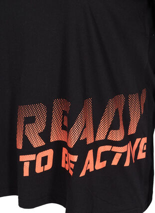  T-shirt till träning med print, Black w. Stripe Move, Packshot image number 3