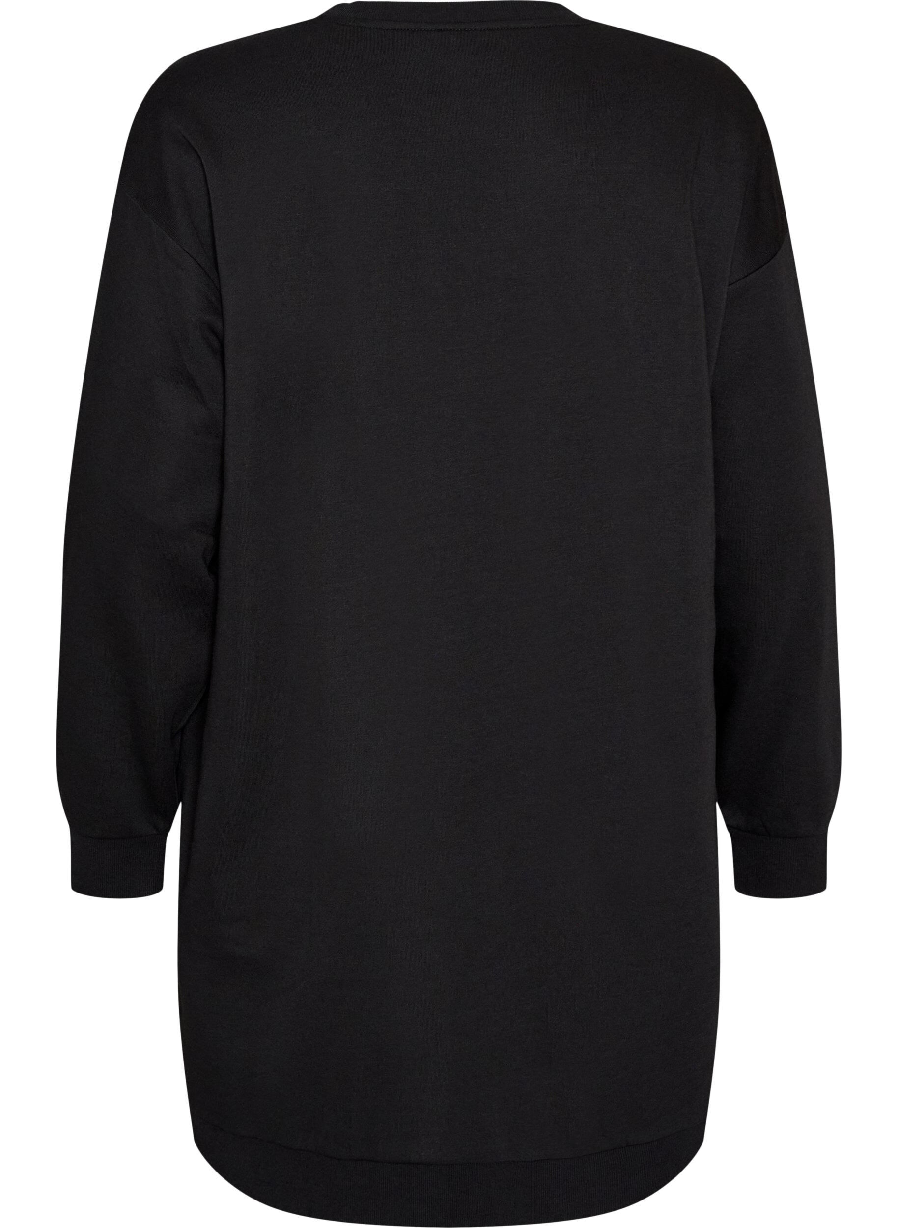 ZizziL&ouml;s sweatshirtkl&auml;nning med fickor, Svart, Packshot image number 1