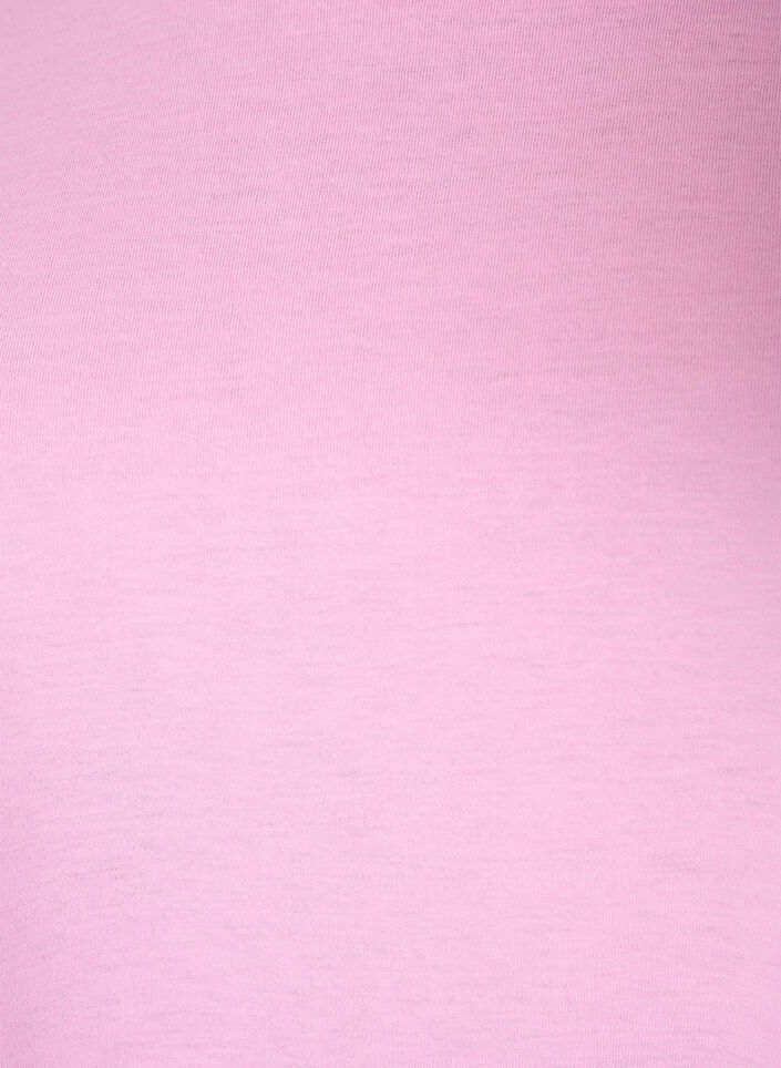 Kort&auml;rmad t-shirt i bomullsmix, Rosa, Packshot image number 2