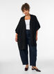 Cardigan &ouml;ppen framtill med vida &auml;rmar, Svart, Model image number 1