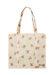 Shoppingv&auml;ska med dragkedja, Beige