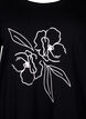 T-shirt i bomull med motiv, Black w. Flower, Packshot image number 2