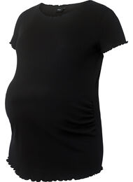 Ribbad t-shirt för gravida, Black