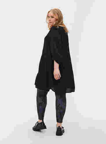 Mönstrade leggings med 7/8-längd, Black AOP, Model image number 1