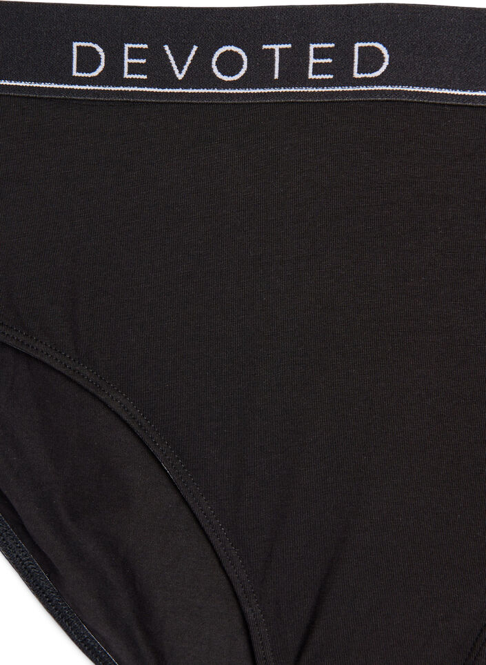 Bomullstrosor med normal midja, Svart, Packshot image number 2