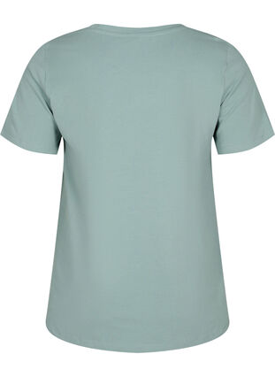 Enfärgad t-shirt i bomull, Chinois Green, Packshot image number 1
