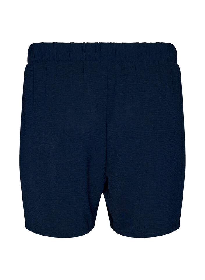 Shorts med fickor och res&aring;r i midjan, Bl&aring;, Packshot image number 1